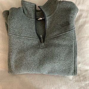 North face grey quarter zip fleece